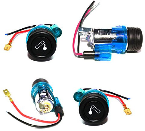 Accendisigari universale di ricambio per auto, con presa 12 V e attacco per navigatori satellitari, con luce blu