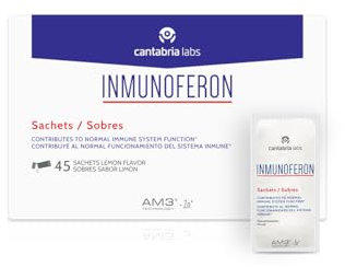 Cantabria Labs Inmunoferon Complemento Alimenticio - Refuerza el Sistema Inmunológico, Ayuda a las Defensas, Fórmula Exclusiva con AM3, Sin Gluten, Sin Lactosa, 45 sobres