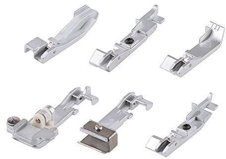 CKPSMS Marke – Overlock-Nähfuß-Set #550620+550621+550622+550623+550624+550769 Kompatibel mit/Ersatz für Marke Pfaff Hobbylock 476 Marke SINGER 14SH654 14U555 14U557