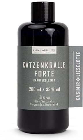 Kasimir und Lieselotte - Katzenkrallen Tinktur Forte - 200 ml mit Bio-Alkohol - hochkonzentriert