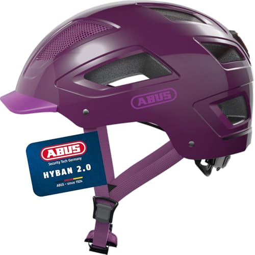 ABUS HYBAN 2.0 Fahrradhelm, Violett (core Purple), M