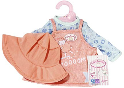 Baby Annabell Little Babyoutfit, rosa Kleid mit Langarmshirt und Hut, für 35 cm Puppen, 706251 Zapf Creation