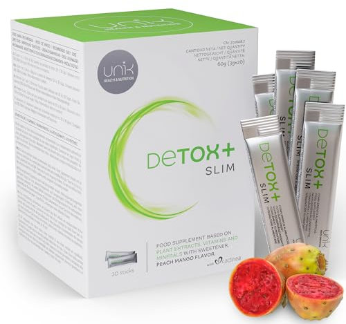 Grüne Helfer Detox Pulver mit Mariendistel + Cactinea + Artischocke Grüntee Ingwer und Traubenkern 20 Sticks Entgiftungskur natürliches Entgiftungspulver Mango Pfirsich Geschmack