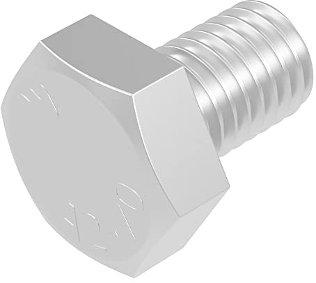SECCARO Sechskantschraube M6 x 8 mm, Edelstahl V2A VA A2, DIN 933 / ISO 4017, Außensechskant, 20 Stück