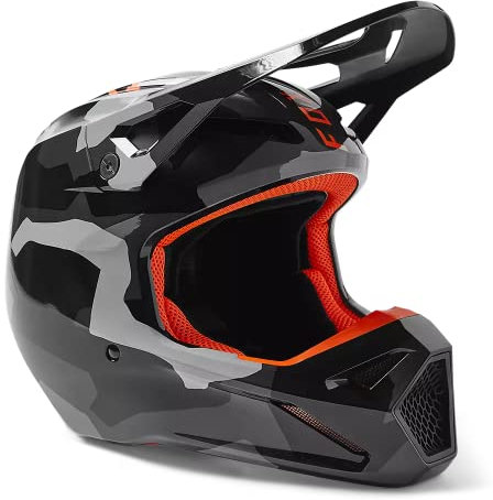 Fox Racing Babys (Jungen) Bnkr V1 Helm, grau, S