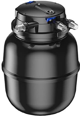 AquaOne Druckteichfilter CPU-50000 I Teichfilter für Teiche bis 80.000 Liter I Bio Teich Filter inkl.55 Watt UVC-Klärer mit automatischer Reinigung und Zeitschalter
