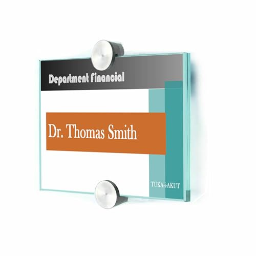 TUKA-i-AKUT A5 Plaque de Porte de Bureau, Acrylique Transparent Support pour Panneau d'information, pour Panneau 210 mm x 148 mm, Info Sign de Signalisation pour Montage Mural, TKD8301-A5