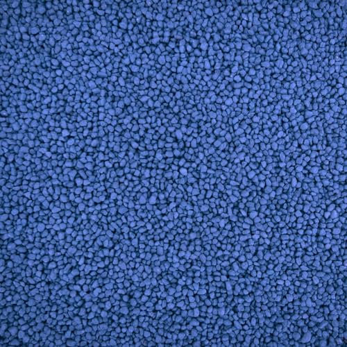 AquaOne Aquarium Kies 20 kg Bodengrund blau 2-3 mm I Aquariumkies Premium Qualität I Quarzkies abgerundete Körnung I Aquariumkies Deko Aquascaping Dekoration