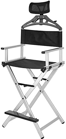wanghaiyanBD Silla de Maquillaje Sillas de Camping Plegables para Adultos Sillas de Director portátiles de Aluminio Soporta hasta 330 Libras Silla de Artista Profesional
