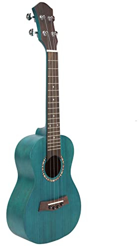 Ukulele Impiallacciatura di Mogano Ukulele Opaco Corde di Carbonio in Palissandro per Strumenti a Corde per Principianti (Retro verde malachite da 26 pollici)