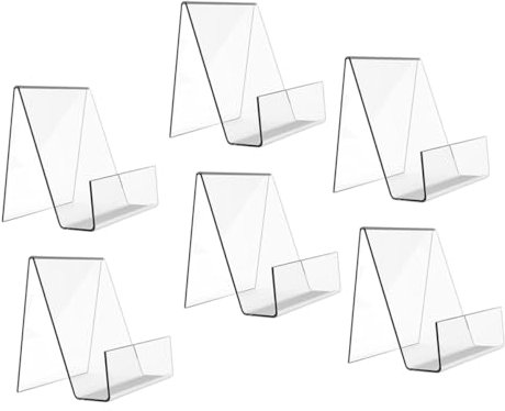 NUOBESTY Buchaufsteller Für Mehrere Bücher Buchständer Transparente Magazinhalterung Buchaufsteller Tischdisplay Organizer Für Bücher Und Zeitschriften Buch Ständer