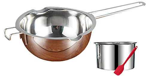 Double Boiler Sets Stainless Steel Pots and Silicone Spatula Double Boiler Set for Melting Chocolate Candy Making