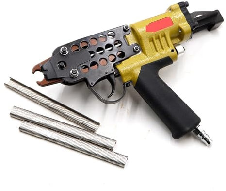Pistola de Clavos, Clavadora neumática for cercas, clavadora de anillos en C, grapadora de anillos en C, herramienta for fabricar jaulas for pájaros y mascotas(SC7E)