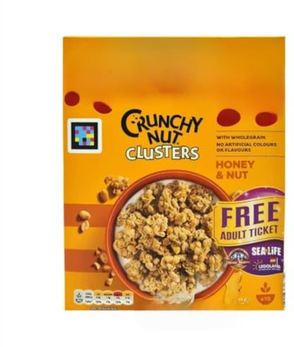 Crunchy Nut Chocolate Clusters Cereal 450G (Pack Of 6) Healthy Delicious Tasty Breakfast Crunchy Texture And Delicious Taste