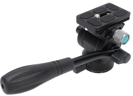 Fabater Fluid 360 ° Panorama Aluminiumlegierung Video Stativkopf mit Stahlgriff 5 Kg Ladungskapazität für die DSLR -Kamera Fotografie