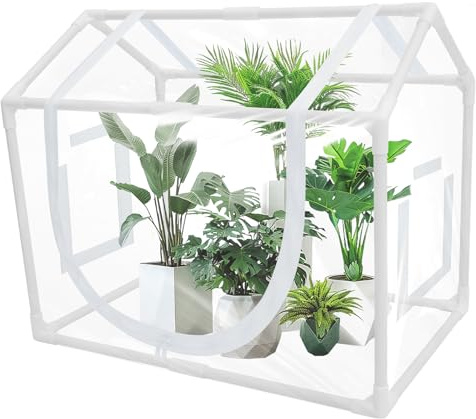 Sutowe Mini invernadero para interiores y exteriores, protección de flores en invierno con cremallera, cubierta para plantas, tienda para verduras, hierbas, semillas, humedad (78 x 40 x 50 cm)