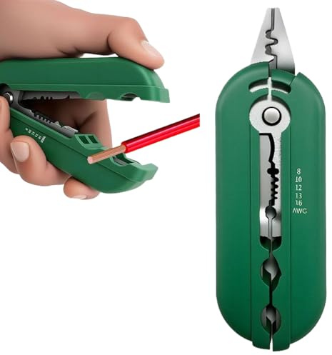 Pelacables para cables y alambres, herramienta de corte multifunción para cables eléctricos, pequeña pinza de engarzado para cables, para bricolaje, oficina, lugar de trabajo, casa de herramientas