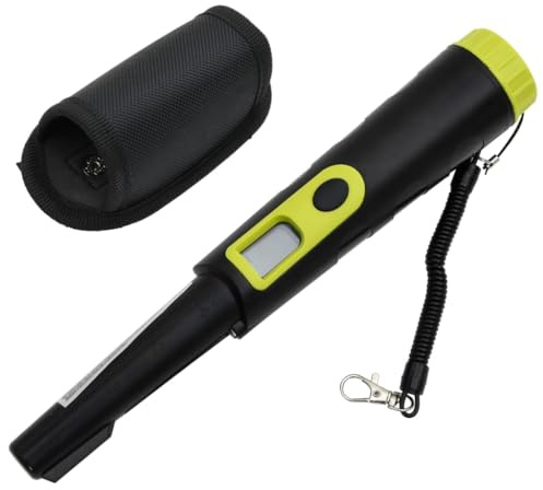 INLIFE Détecteur de métaux pinpointer avec écran LCD Noir et Jaune