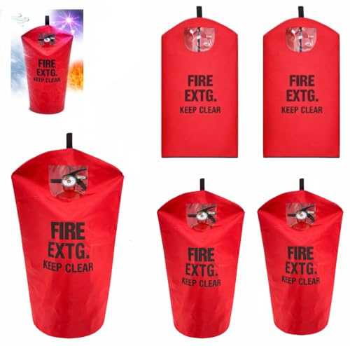 Fire Extinguisher Cover 6-Pack, Fits 13-20 lb Units, Heavy-Duty Thick Protective Sleeve, Scratch-Resistant Protection, Quick-Release for Easy Removal, 18 x 26 Inches