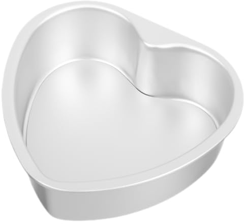 NUOBESTY Teglia da Forno a Forma di Cuore 20 CM in Lega di Alluminio Fondo Rimovibile Antiaderente Tortiera Piccola per Uso Domestico e Professionale Stampo per Dolci e Torte Facile da