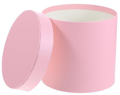 OATIPHO Geschenkbox Vielseitig Verwendbar aus Papier Runde Rosa Farbe für Blumensträuße und Geschenke für Geburtstagsfeiern und Babyshower Veranstaltungen