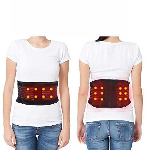 cinturón de soporte lumbar, Corrección de espalda Cinturón protección cintura Cintura ajustable Turmalina Autocalentamiento Soporte magnético deportivo for abdomen Autoajuste lumbar Salud y relajación