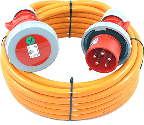 CEE Verlängerungskabel Starkstrom wasserdicht H07BQ 5G6 5x6 32A IP67 20m