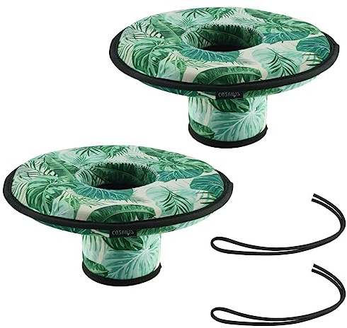 Schwimmender Getränkehalter aus Neopren, schwimmender Untersetzer, Pool-Getränkehalter, Getränkehalter für Pool, Party, Whirlpool, Outdoor, Wasserspaß (mittlere Größe (2 Stück))