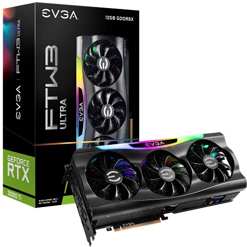 EVGA Geforce Rtx 3080 Ti Ftw3 Ultra Gaming, 12G-P5-3967-Kr, 12Gb Gddr6X, Icx3 Technology, Argb Led, Metal Backplate