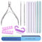 Kiiwah 13pcs Lot de Limes à Ongles Professionnelle et Pousse Coupe Cuticule, Bloc Polissoir Ongles 7 Faces avec Brosse Ongles et Separateur Orteil pour Femmes Manucure