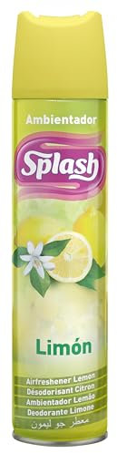 SPLASH | Spray Aromatizador | Ambientador Duradero, Refresca y Elimina Olores | Fragancia Fresca Limón | Agitar Antes de Usar | 300 ml