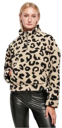Urban Classics Dam kort AOP Sherpa Troyer kofta, Sandleo, M