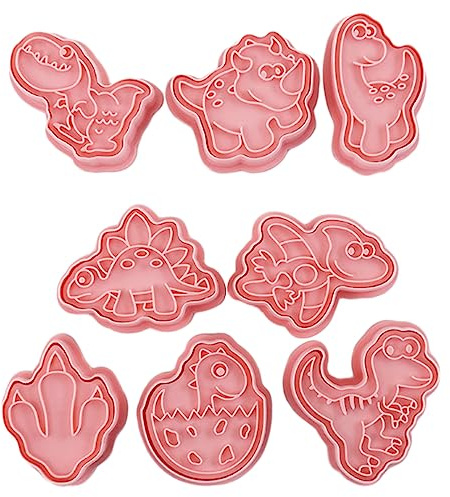 TopHomer Ausstechförmchen Geburtstagsthema, 8 Stück Ausstechformen Keksausstecher 3D Kunststoff Ausstecher Cookie Cutter Plätzchenformen für Kinder, für Tortendeko Kekse Backen (Geburtstagsthema)