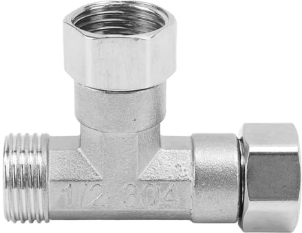 Rohrverschraubung, T-Stück, Verbinder, Rohrverschraubungen, Schlauchverbinder, T-Verbinder für Luft, Gas, Wasser, Rohr, (2 Innengewindeverbindungen und 1)