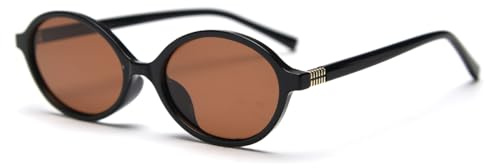 LIGOES Gafas de sol ovales pequeñas polarizadas TR90 gafas de sol retro vintage retro estilo coreano selfies ins gafas sombra