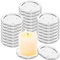 GBACHOOSE Lot de 24 Bougeoir Verre 10 cm, Assiettes Rondes en Verre - Dessous de Verre Transparent pour Bougies, Spa, Mariage, fête, décoration de la Maison