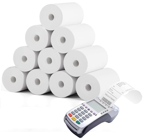 10 Rollen Thermopapier,Kassenrollen - Druckpapier - Bonrollen für Bankomat und Kredit-Kartenlesegeräte - für Drucker, POS-Terminal, Kassensystem (57mm*40mm*10m)