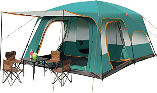 Zelt für 5–12 Personen, für den Außenbereich, mit Veranda, tragbares Cabana-Zelt, großes Familienzelt, Kuppelzelt, Rundzelt für Camping im Freien, Wandern, Angeln, einfacher Aufbau Warm as Ever
