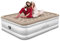 Airefina King Air Bed, Inflatable Mattress with Built in Pump, Double Blow up Bed in 3 Mins Self-Inflation, Portable Blow up Mattress, Flocked Surface Airbed for Guest, Home & Camping, -203×152×40cm
