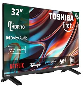 Toshiba 32WF2F63DAE Smart Fire TV 32 Pulgadas (HD Ready, HDR10, Control de Voz Alexa, Bluetooth, Airplay)