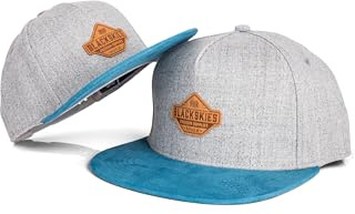 Blackskies® Essentials Snapback-keps – uppsättning av 2 föräldrar barn – partnerlook baseballkeps mamma pappa barn gåva mini-Me Basecap pappa-son & mamma dotter, Grå-ljusblå-ljusblå, M
