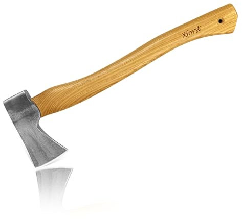 Xforst Axt, Forstaxt, Spaltaxt, Waldaxt aus Hickory Holz Stiel, 50 cm / 1,15 kg. Modell X-AG3 Optimierte Geometrie.