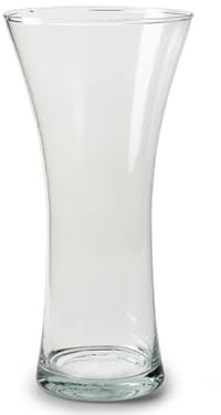 Elegante Glasvase 'Wide' – 30 cm Hoch, 15 cm Durchmesser – Stilvolle Blumenvase, Tischvase, Dekovase für Blumen, Trockenblumen und Deko-Elemte – Zeitloses Design für Wohn- und Raumdekoration