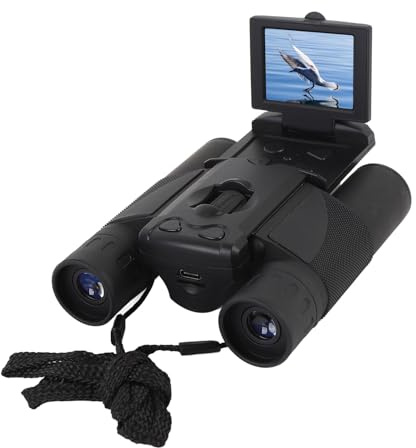Gugxiom Telecamera Binoculari Digitali, Display LCD da 2,0 8X 48MP Immagini 2.5K Video Fotocamera, Binocolo per Avventure da Esterno per Uccelli, Telecamera per Adulti (64GB)