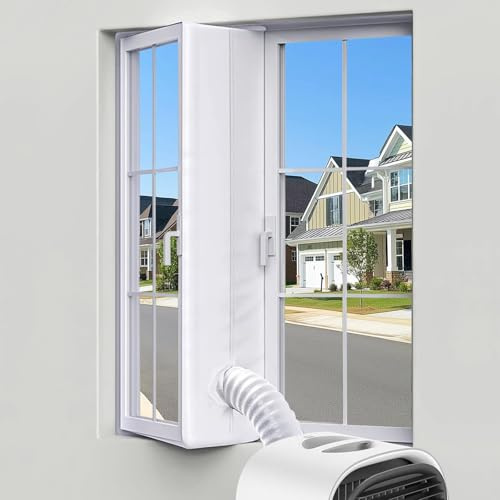 Joint De Fenetre Pour Climatiseur Mobile, Calfeutrage Fenetre Climatiseur, Kit Calfeutrage Climatiseur Avec Fermeture éClair Et Fermeture, Pour SéChoirs Et Kit Fenetre Pour Climatiseur Mobile (300CM)
