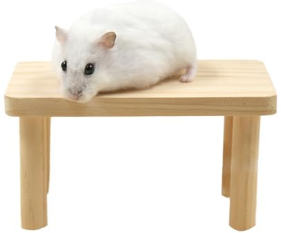 ZORVYN Hamster Plattform, Hamster Etage, Hamster Spielzeug Plattform, Geeignet für Hamster, Kaninchen, Meerschweinchen, Das Schneiden ist ordentlich und glatt und wird Ihrem Haustier nicht schaden (S)
