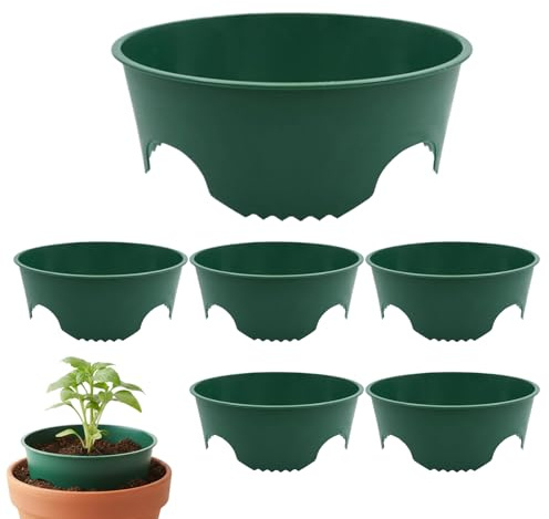 Anelli Per La Piantagione E La Crescita Delle Piante | Vaso d'Irrigazione per Irrigazione Profonda - Supporti per Piante da Giardino | per Ortaggi Fiori Alberi Pomodori Rose Rampicanti Arbusti Giardin