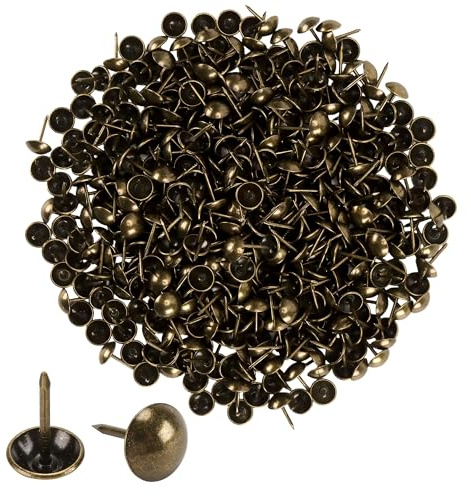 FAAING 500 Stück Ziernägel Antik Bronze, 17 x 11 mm Möbelnägel Polsternägel Messing, Vintage Polsterung Nägel Möbel Nägel zum Dekorieren von Sofas, Türen, Betten und anderen Möbeln