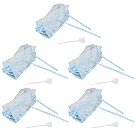 Baxnore Kit professionale di cappelli per evidenziare i capelli 5 pezzi Cappucci coloranti per capelli con ganci in plastica per salone e uso domestico Materiale EVA PE