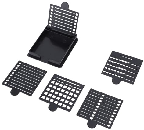 Stylebest Sticky Note Stencil Set Slitstark och återanvändbar Förvaringslåda för Kontor Hem Klassrum 5 Mallar ABS-plast 4 X 3,6 Tum